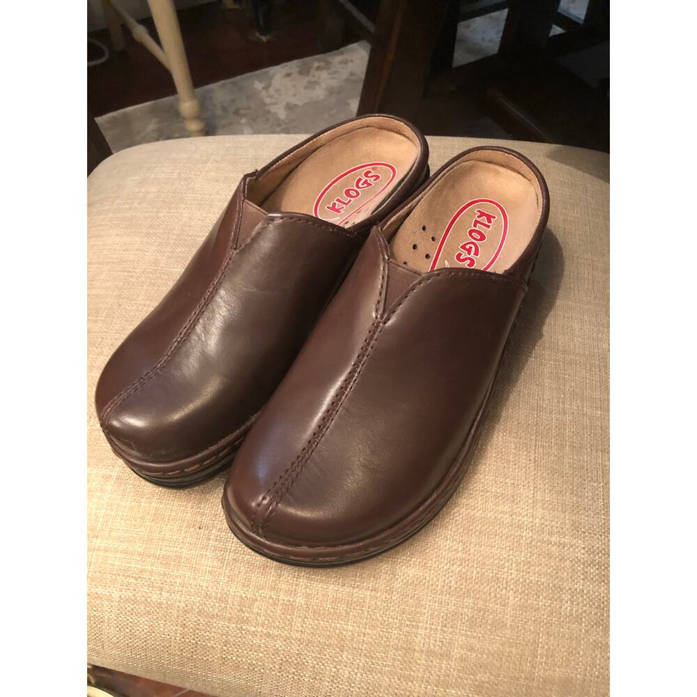 Women’s 7M Clogs Maxim Comfort Brown Leather slip resistant New